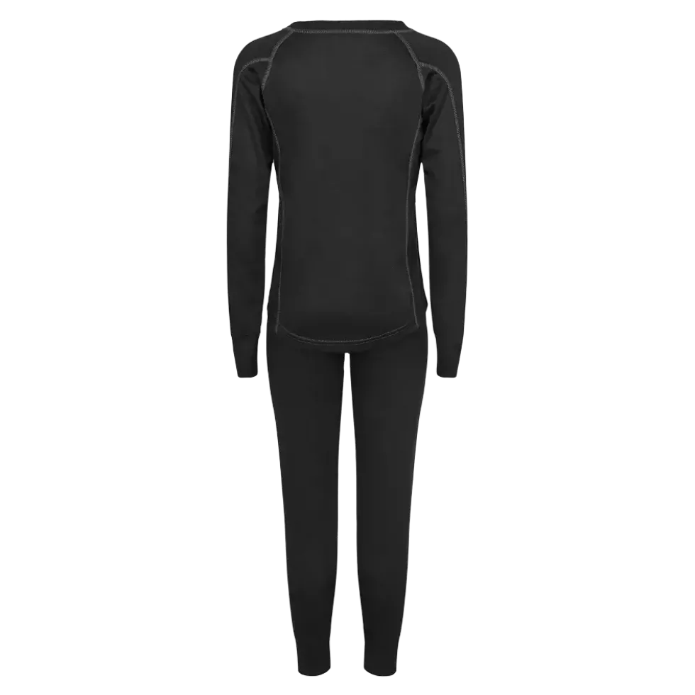 Active Set Black, Jr - Børne Skiundertøj