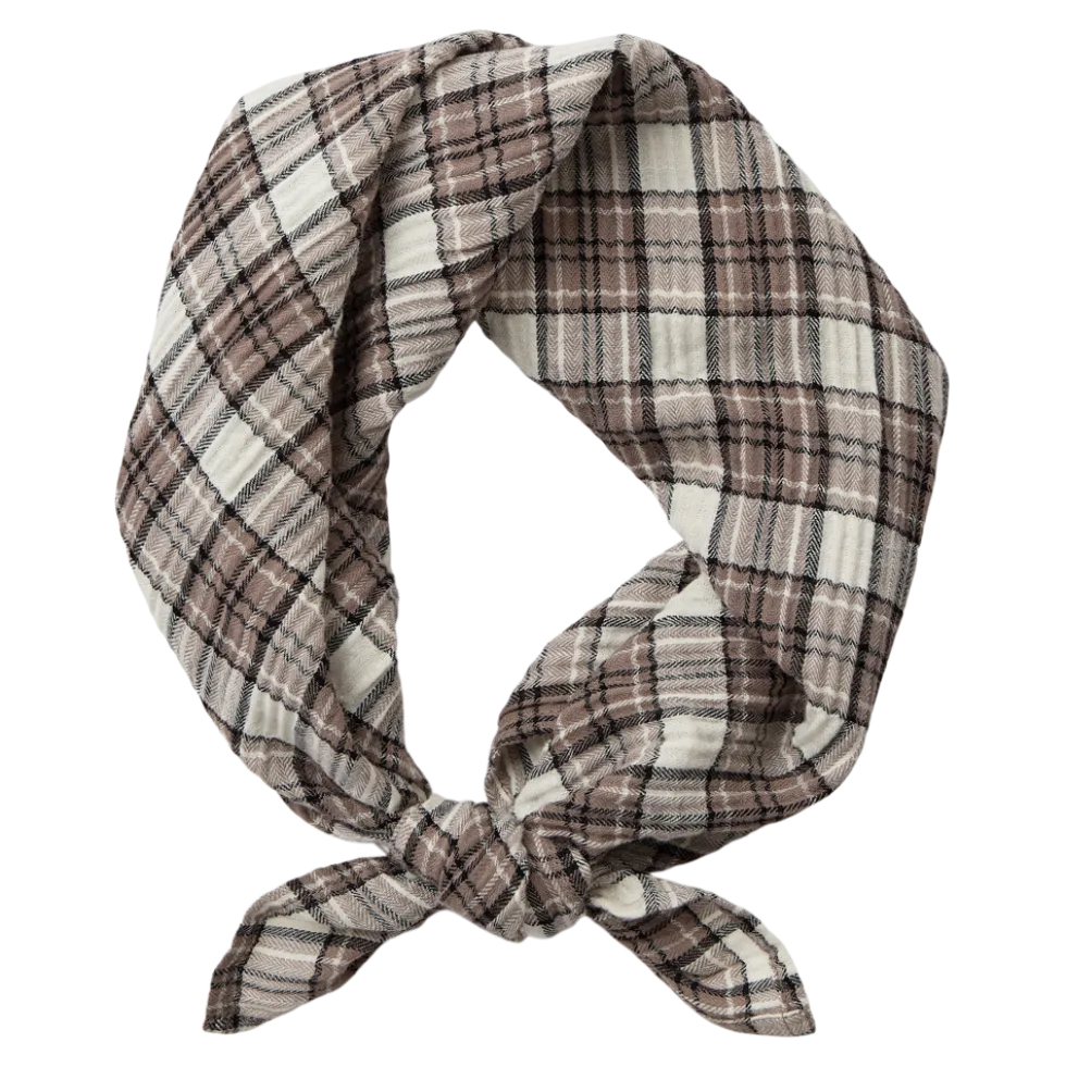 Checked Crepe Scarf 26, W. - Dame Halstørklæde