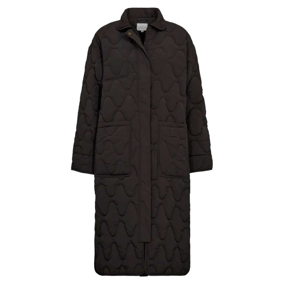 Penny Long Quilted Jacket 25, W. - Dame Oversize Fritidsjakke