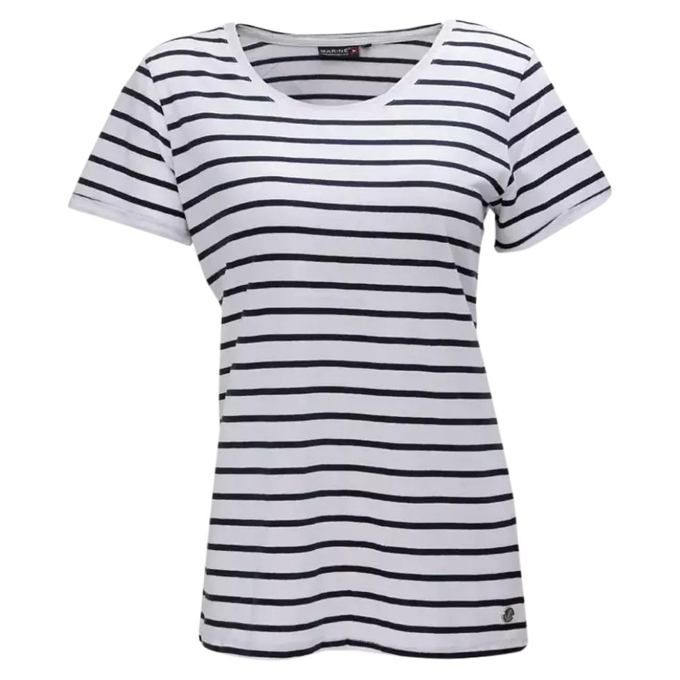 W Striped Tee - Dame T-shirt