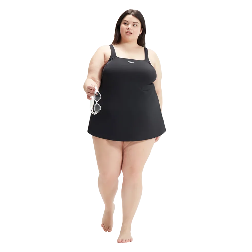 W Swim Dress Plus Size - Dame Badedragt Kjole