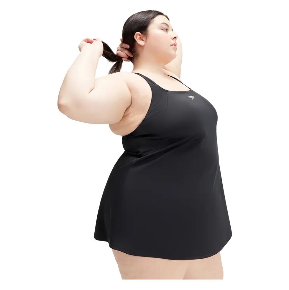 W Swim Dress Plus Size - Dame Badedragt Kjole